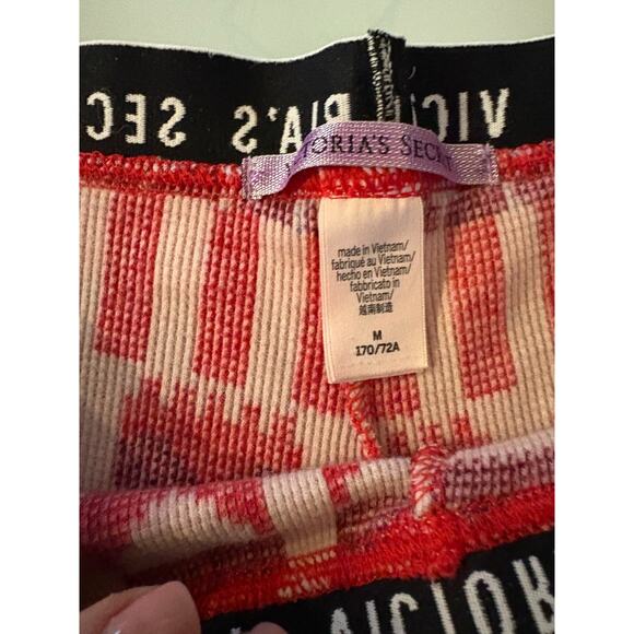 Victoria's Secret Pajamas Red Fair Isle Thermal PJ's set Size M 6-10 - Picture 4 of 5